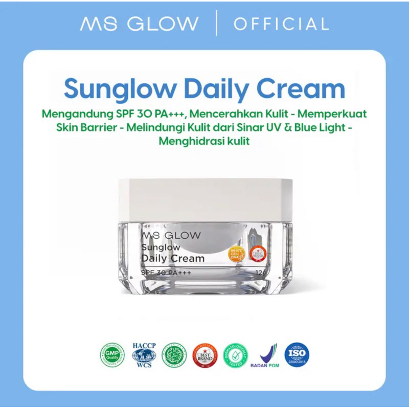 Sunglow daily cream spf 30 | msglow banjar