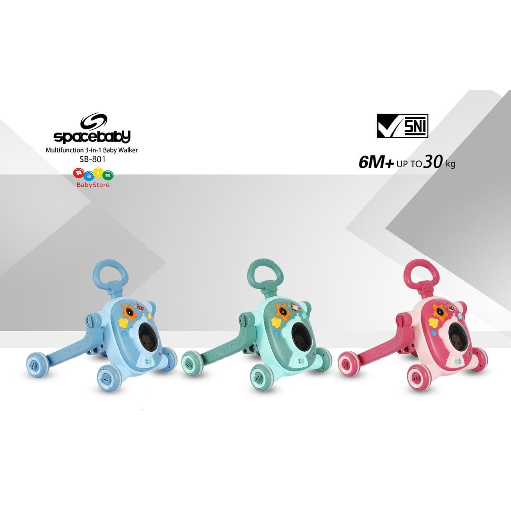 SPACE BABY WALKER 3IN1 MULTIFUNGTIONAL SB-801