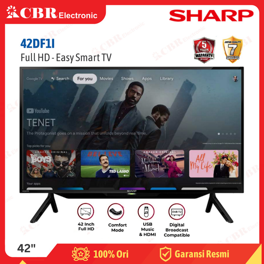 TV SHARP 42 Inch LED 42DF1I (Full HD-Easy Smart TV)