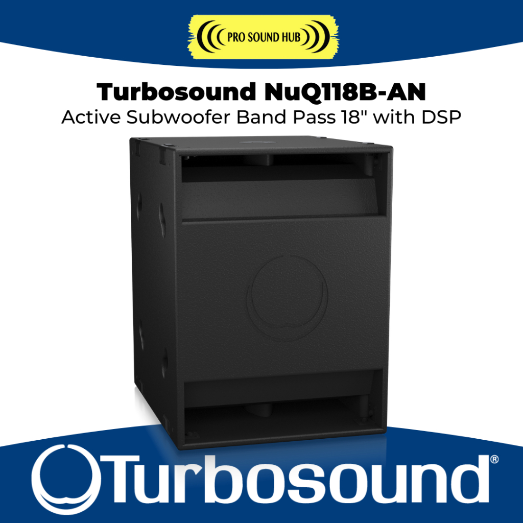 Turbosound NuQ118B-AN NuQ118 Active Subwoofer Aktif 18" Bandpass 18 Inch Band Pass 3000 Watt