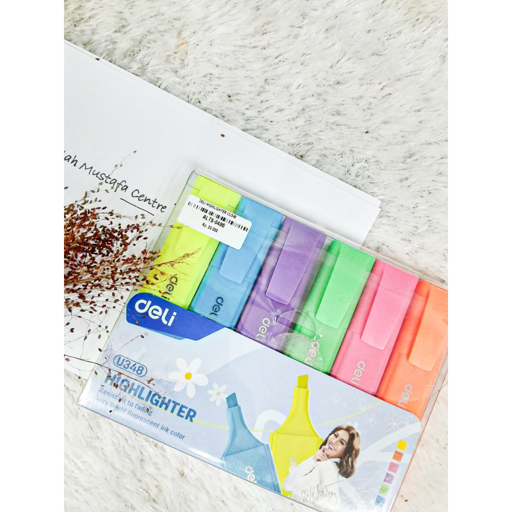 

[DELI X AGNEZ MO] Deli Highlighter / Penanda Isi 6 Warna Terang CU348