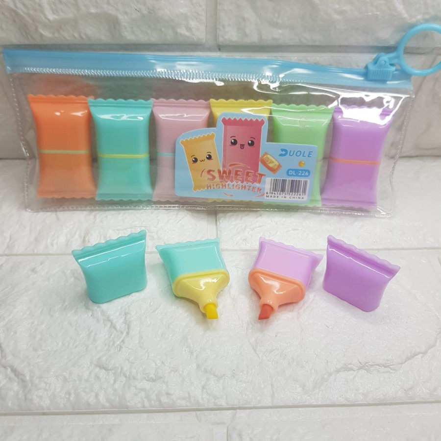 

NS - highlighter set ini 6 pcs - highlighter pastel - stabilo pastel