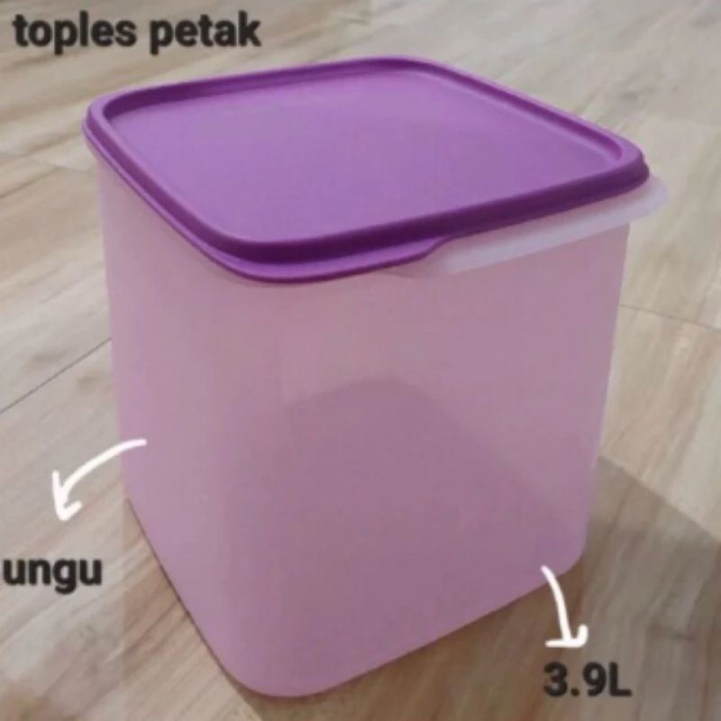 Promo Toples wadah bumbu dapur smart saver square ungu Tupperware eceran 1 pcs