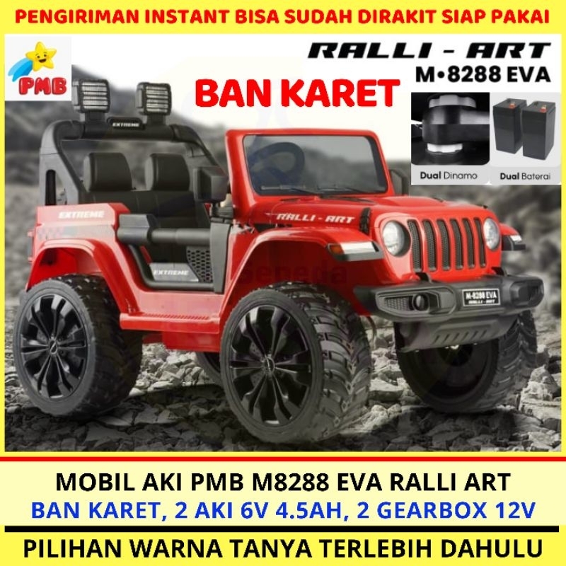 Mobil Aki Remote Control Jeep Rubicon PMB M 8288 Off Road Mainan Anak Mobil Aki PMB M8288 Dual 2 Aki