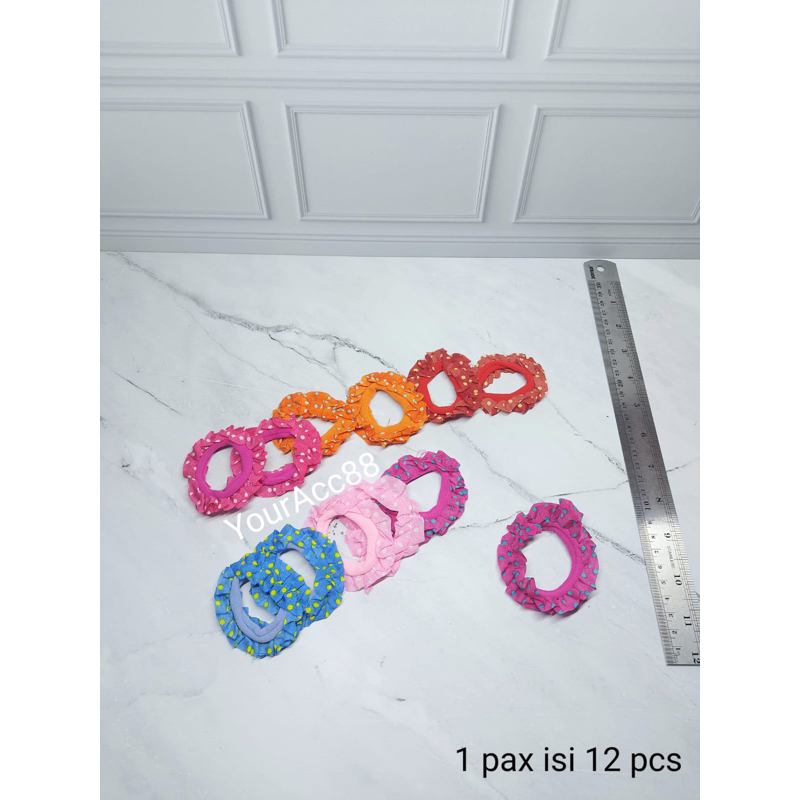 IKAT RAMBUT  (12PCS)  KUNCIR RAMBUT ELASTIS RING YOUR_ACC_88 GROSIR_ASEMKA Y32
