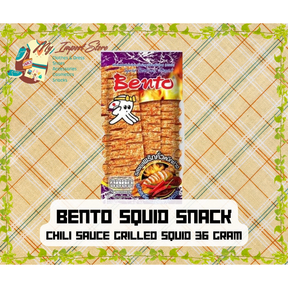 JUHI BENTO THAILAND BANGKOK Bento Squid Juhi Snacks Cemilan Cumi-Cumi Snack Cumi Import Thailand Ban