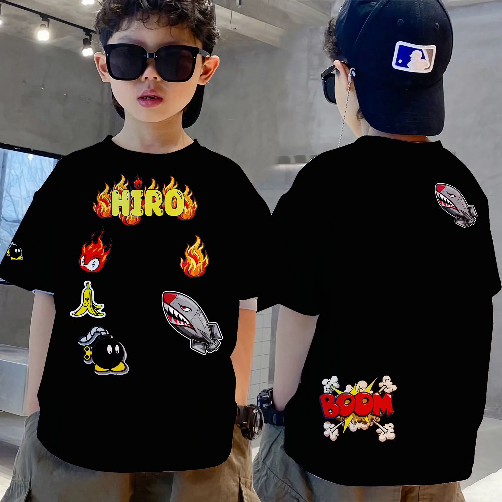 KAOS ANAK KAOS DEWASA LAKI LAKI ANAK PEREMPUAN HIRO FIRE BRANDED TEE PREMIUM IMPORT BAJU ANAK LAKI L
