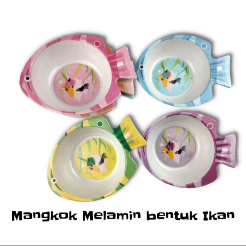 MANGKOK MELAMINE KECIL KARAKTER IKAN / MANGKOK KECIL BUBUR BAYI
