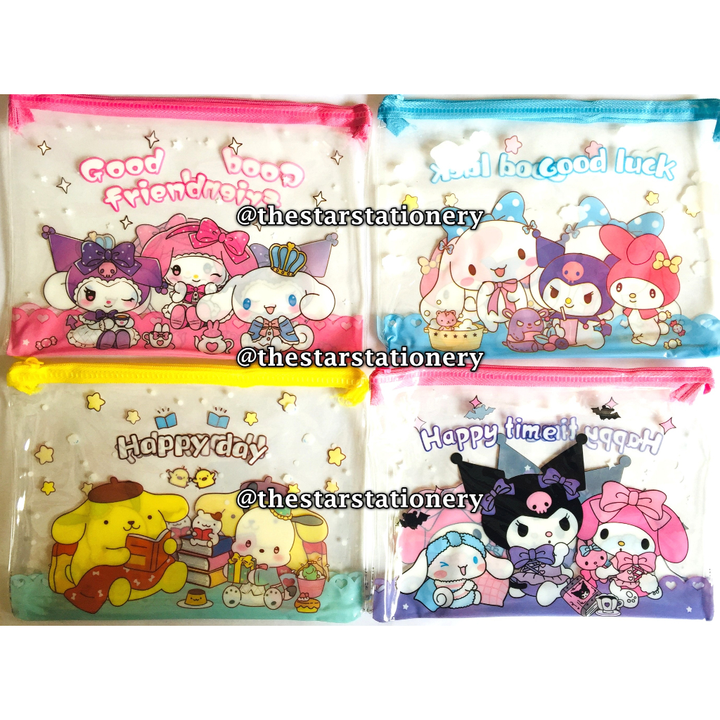 

(1 Biji) GROSIR Pouch Multifungsi A5-7517 Sanrio / Document Bag A5 / School Zip Bag A5