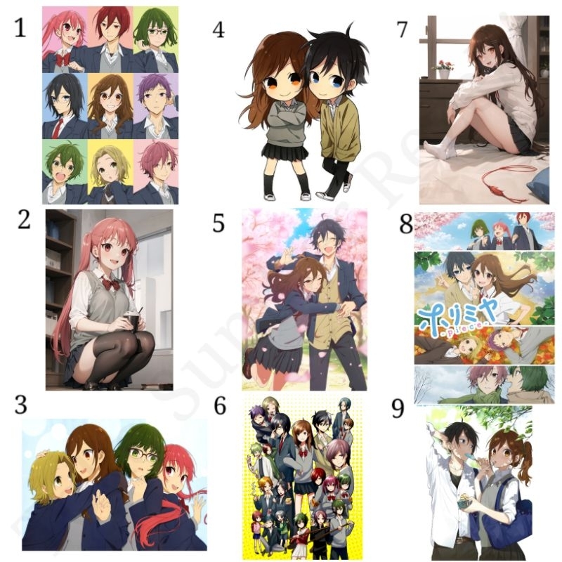 Poster Horimiya Hori Kyouko Miyamura Izumi Paper Kyousuke Remi Ayasaki Tooru Ishikawa Sakura Sawada 