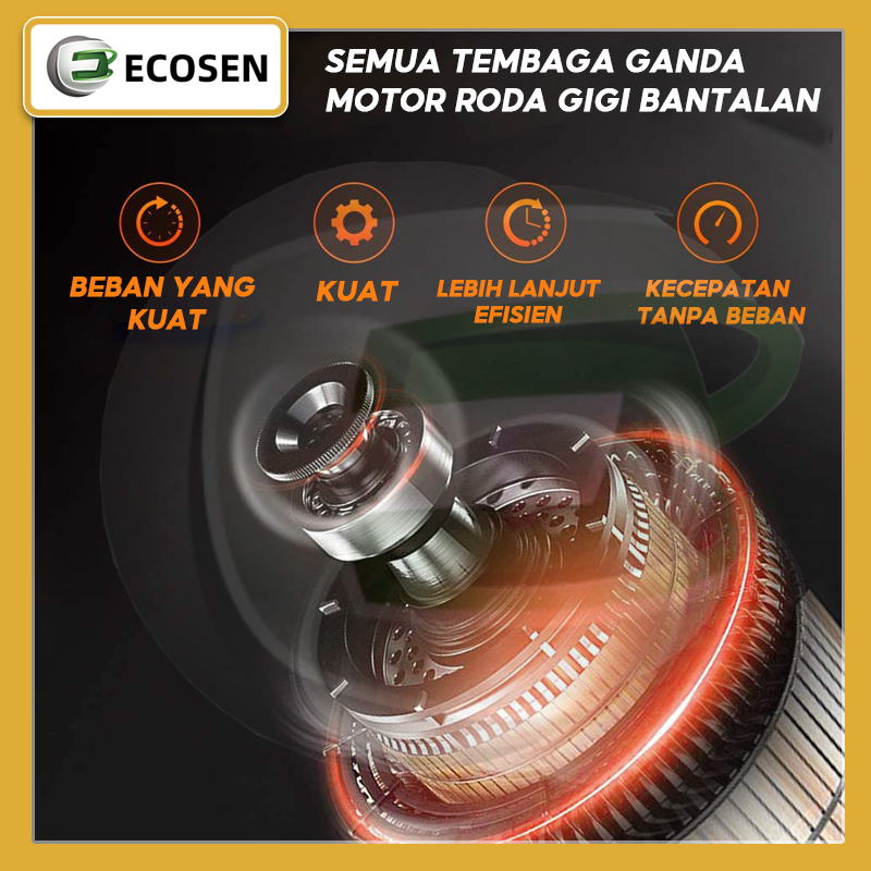 ECOSEN Mesin Bor Baterai Tangan With 2 Baterai 198VF Bor Tanpa Kabel Baterai Li-ion bor listrik murah bor tangan baterai besi tembok Beton kayu