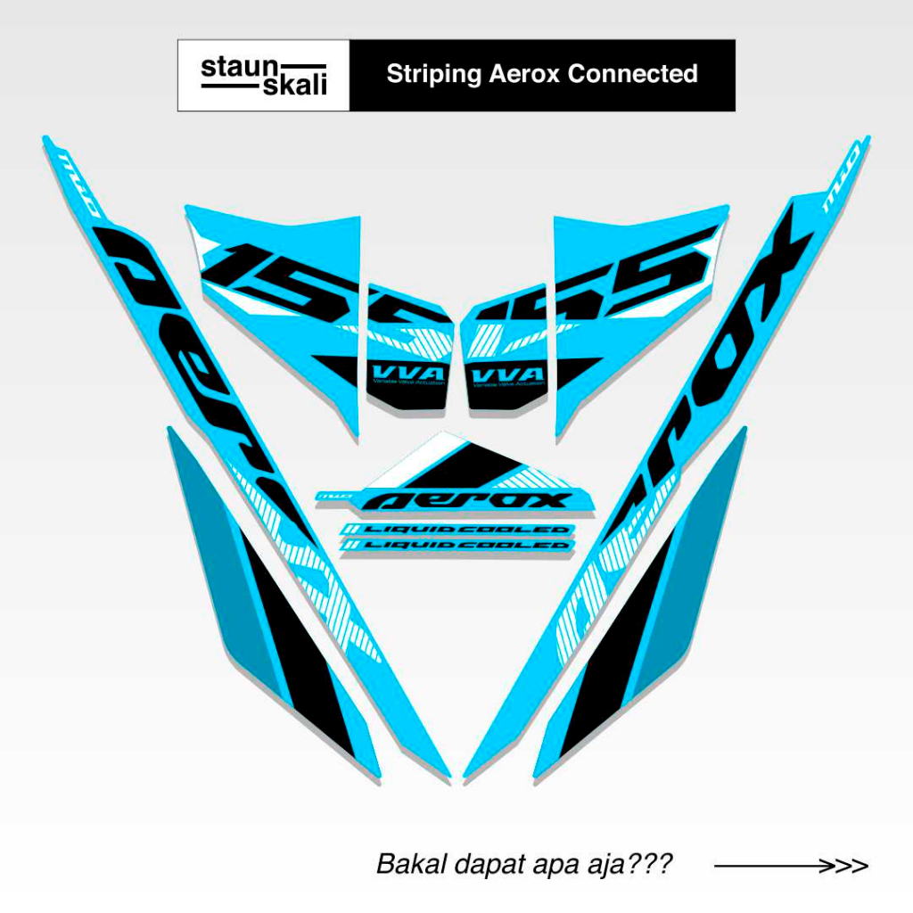 Striping Aerox New Connected 155 Variasi (15) NVX Api Medusa Hotwheel Cyber City Jepang Thailand Vie