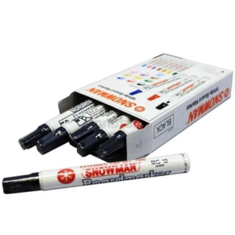 

Spidol Snowman Whiteboard BG-12 papan tulis-Hitam