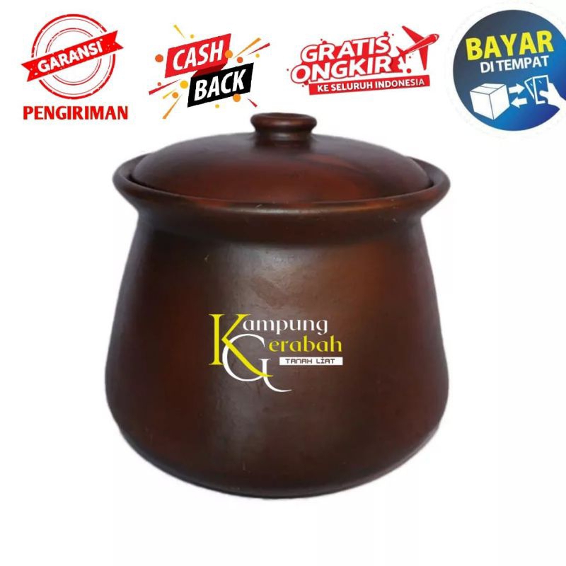 KWALI TANAH LIAT | KUALI 7-10 LITER | KUALI GERABAH | KUALI TANAH | KUALI AIR | GENTONG