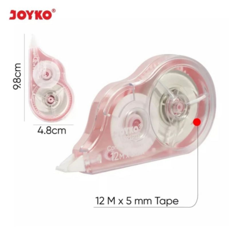 

Tipe Ex kertas/ pita koreksi Corecktion tape joyko pastel 12meter