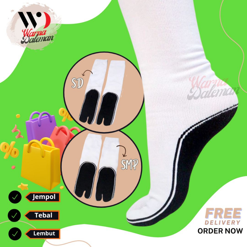 Kaos Kaki jempol Anak SD SMP Telapak Hitam / Jempol Polos - Kaos Kaki Anak Jempol Warna Polos Tapak 