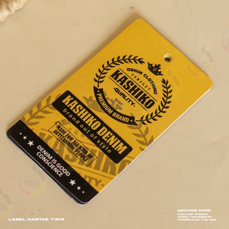 

label baju dan hangtag pakaian