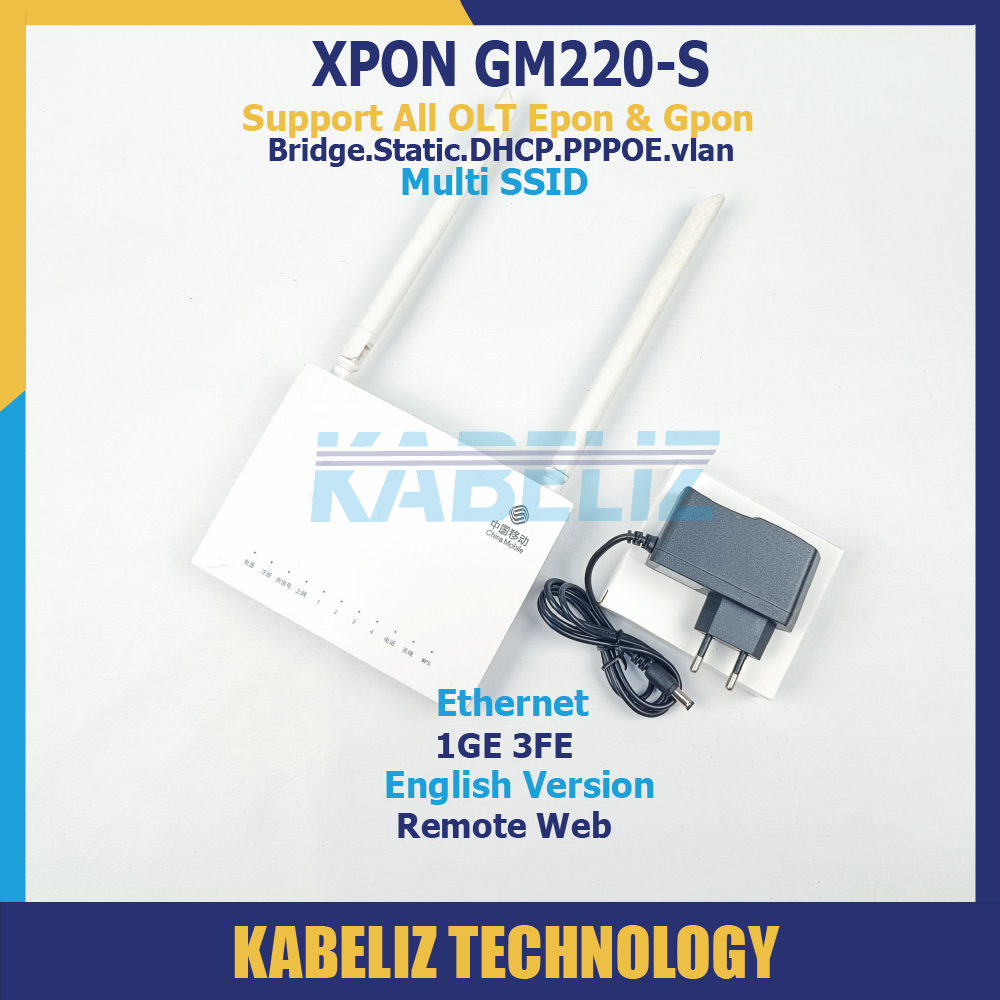 ONU XPON MODEM EPON GPON ONT GPON EPON SUPPORT ALL OLT EPON DAN OLT GPON TERMURAH UNIT+ADAPTOR