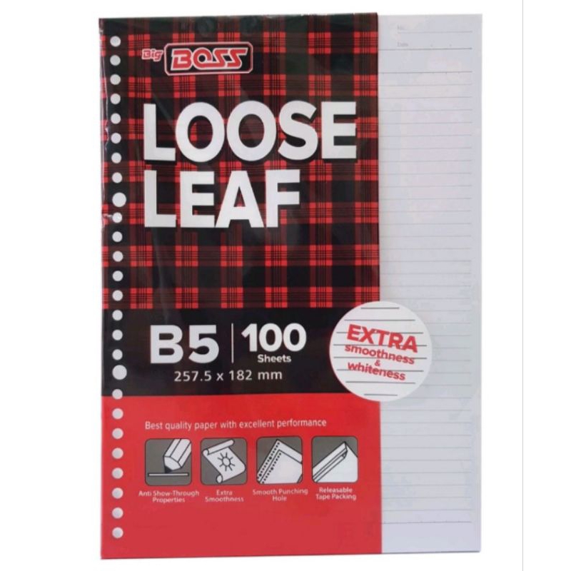 

KERTAS FILE LOOSE LEAF ISI BINDER BIGBOS B5 100 LEMBAR