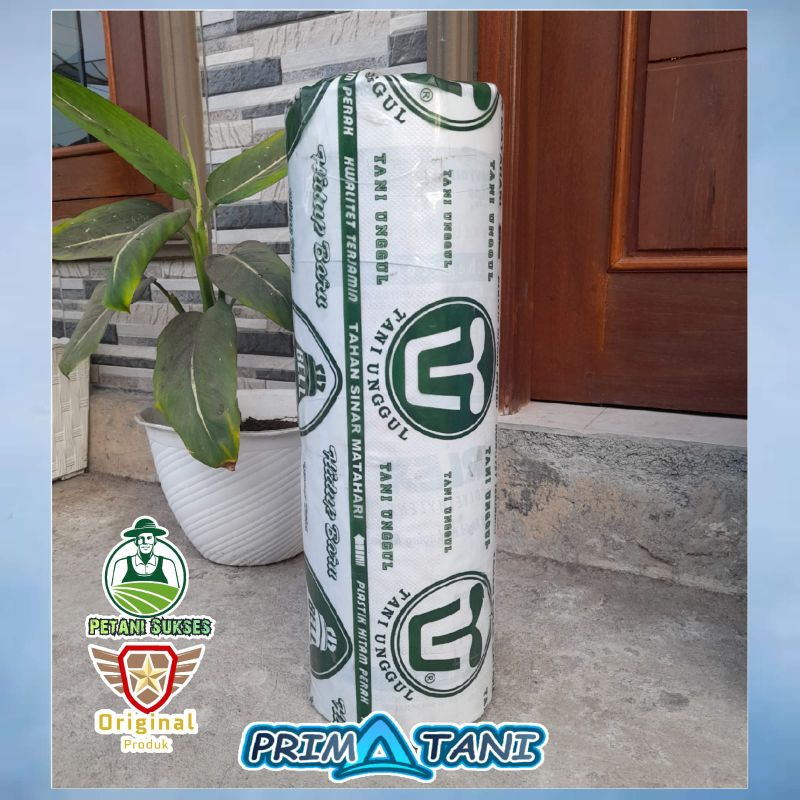 Mulsa Bell 1/2 Roll 8kg Lebar 80cm - Plastik Mulsa Hitam Perak Pertanian