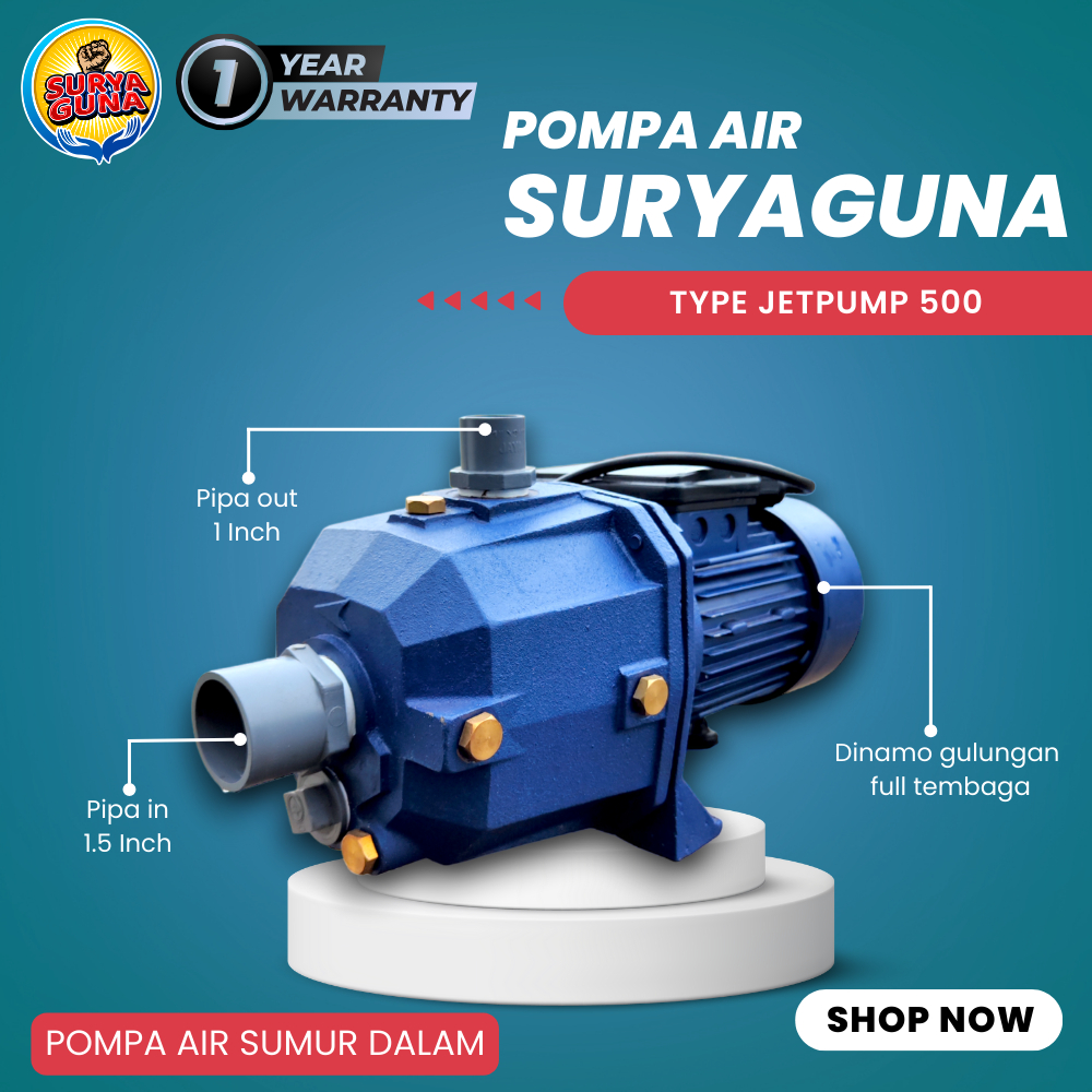 POMPA AIR MODIFIKASI TERBARU TYPE JET PUMP 500 UNTUK SUMUR DALAM 10 METER SEMBURAN AIR KENCANG GRATI