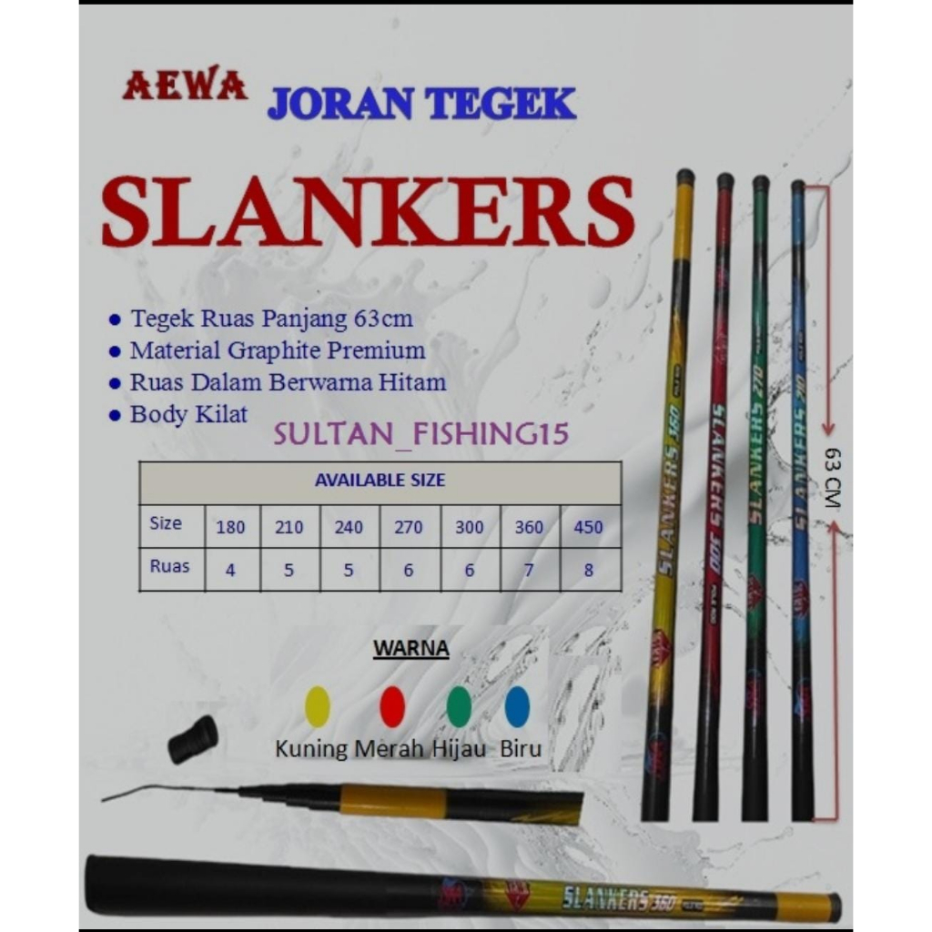 JORAN TEGEK FIBER AEWA SLANKERS 180M - 210M - 240M - 270M - 300M - 360M - 450M