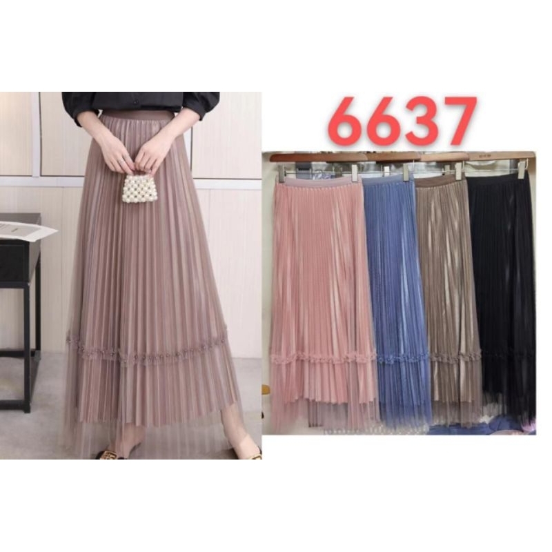 Rok Tutu Plisket Tulie Bludru Velvet Skrit bolak balik import premium 6637#