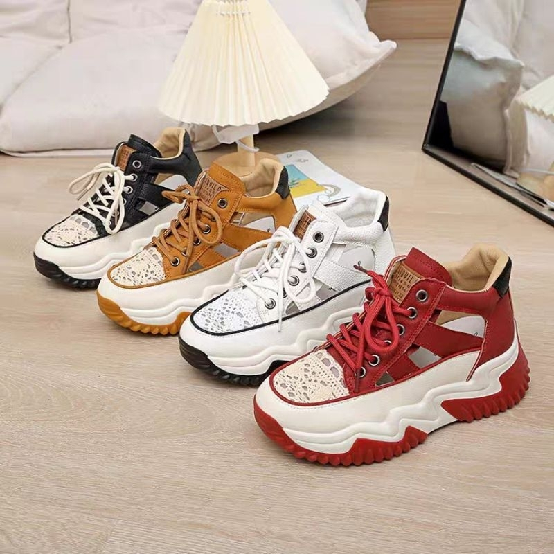 DISKON Zealo.Shoes 321 Sepatu Import Korea Sneakers Wanita Boots Wedges Casual Shoes Fashion Shoes