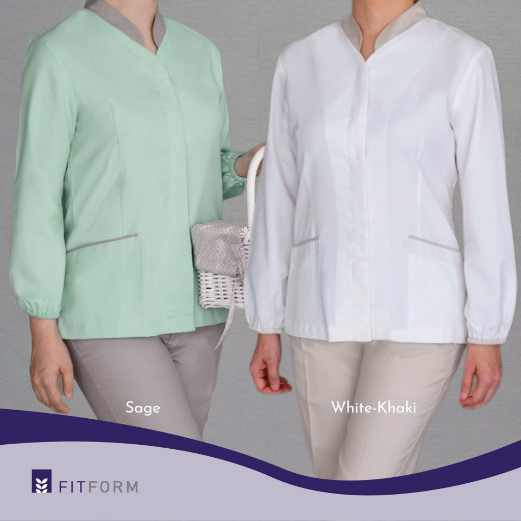 Seragam Suster FITFORM Mandarin LONG SLEEVE (Celana Panjang)