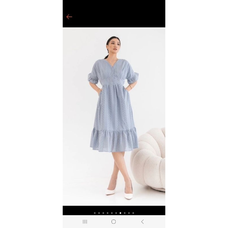 dress cotton embroidery  brand bourdeauxline