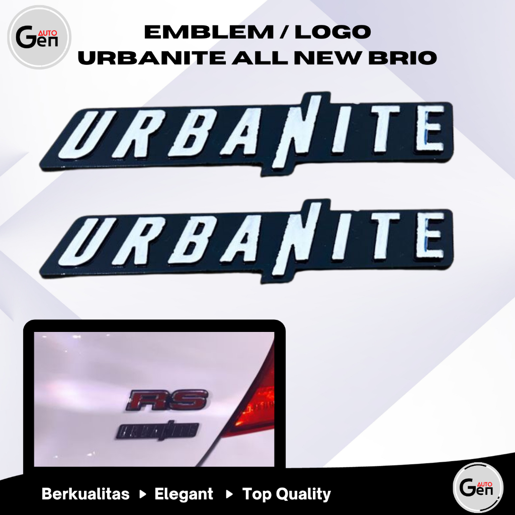 Emblem URBANITE Original Logo Emblem Tulisan Honda Urbanite/ Honda Brio RS/ Honda Brio Urbanite