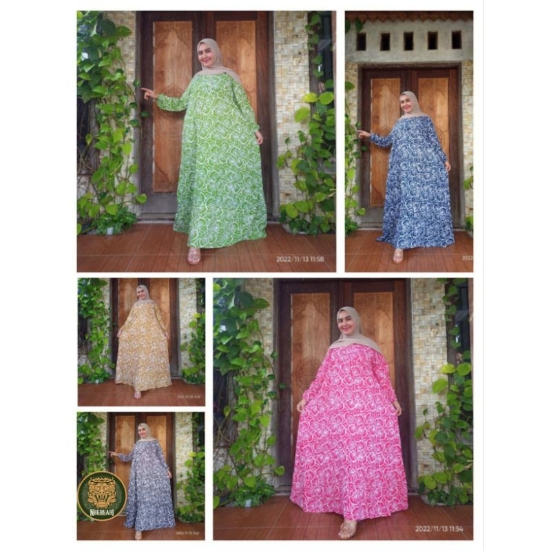 GAMIS BATIK MOTOF KERANG - GAMIS SUPER JUMBO - BATIK CAP ASLI PEKALONGAN