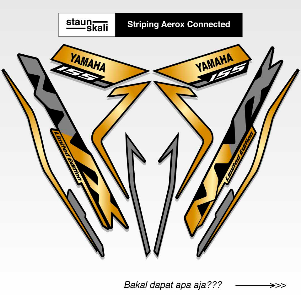 Striping Aerox New Connected 155 Variasi (39) NVX Api Medusa Hotwheel Cyber City Jepang Thailand Vie