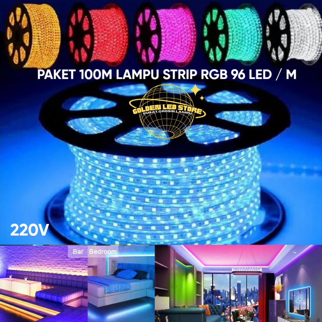 LAMPU LED STRIP RGB 96L 100M / LED STRIP / LAMPU DEKORASI
