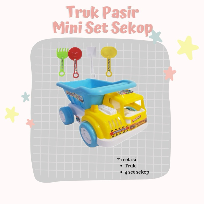 Truk Pasir Mainan / Truk Mainan / Set truk mainan pasir / truk mainan set sekop pasir / pasir ajaib 