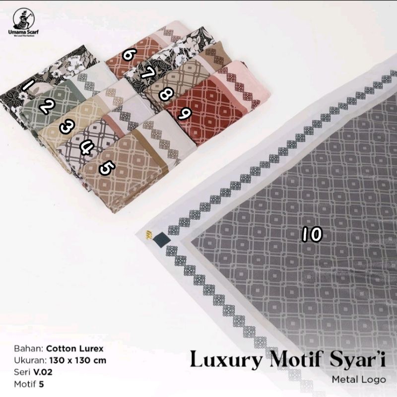 Luxury syari motif icon LC V.1 byUmama scarf-jilbab syari motif