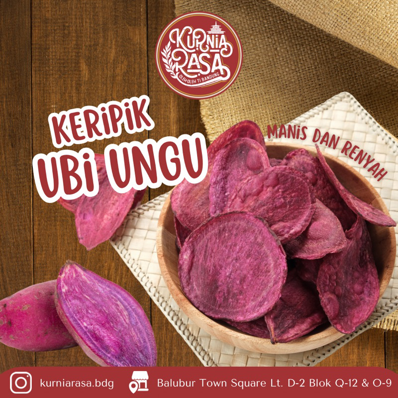 

KERIPIK UBI UNGU ORIGINAL 250 gr / SNACK KILOAN / KURNIA RASA