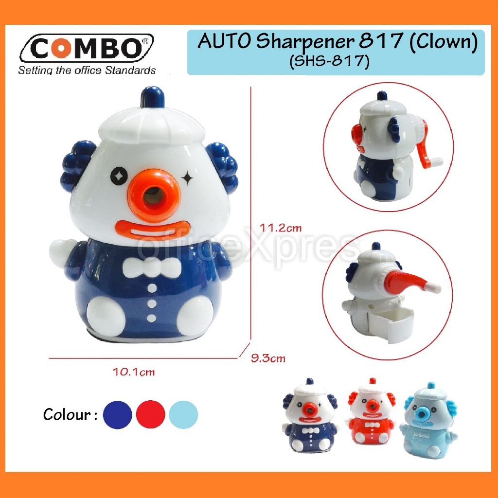 

Serutan Pensil / Rautan Pensil / Rautan Meja Putar Clown (Badut) / Sharpener 817 Auto-Feed