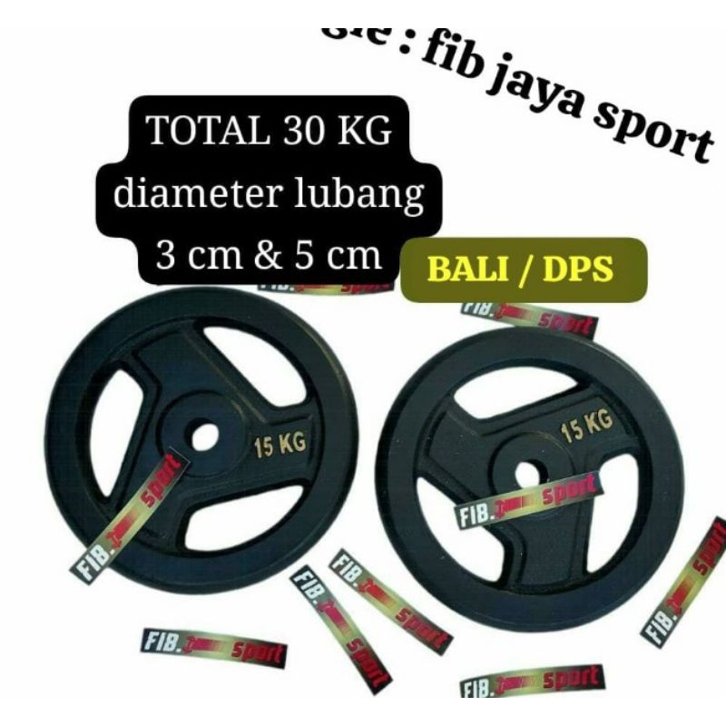 plate barbel 15 kg sepasang ( 30 kg )
