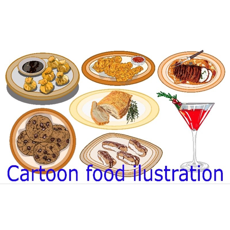 JASA GAMBAR KARTUN ILUSTRASI MAKANAN