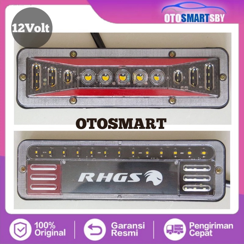 STOPLAMP LAMPU REM BELAKANG LED 12VOLT 30CM LAMPU MOBIL TRUK GRAND MAX PICK UP L 300