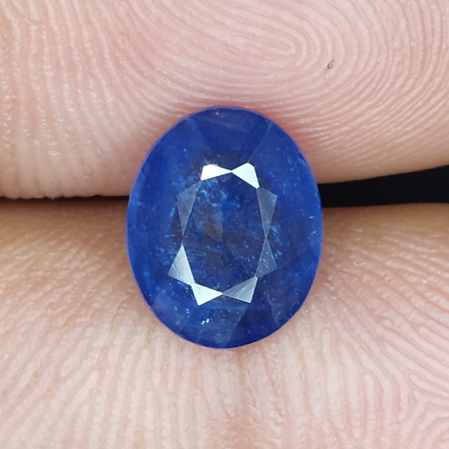 Natural Blue Sapphire Corundum Batu Safir Biru Asli Cutting Memo Lab