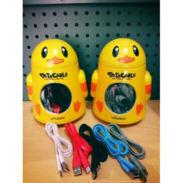 KABEL DATA VIVAN TYPE C USB ORIGINAL - KABEL DATA TYPE C VIVAN CBC100S COLORFULL 2.4A