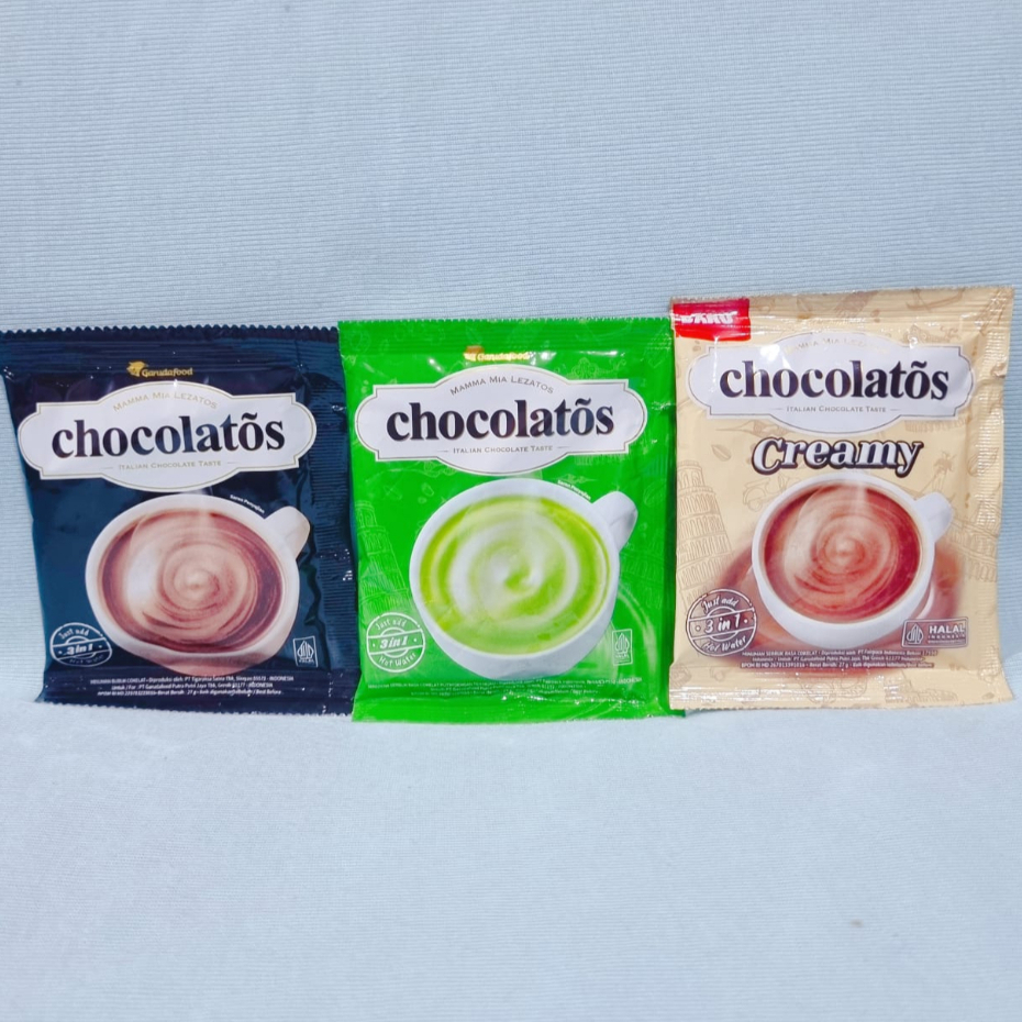 

Chocolatos Chocolate / Matcha / Creamy Drink (1 Renteng isi 10 Pcs)