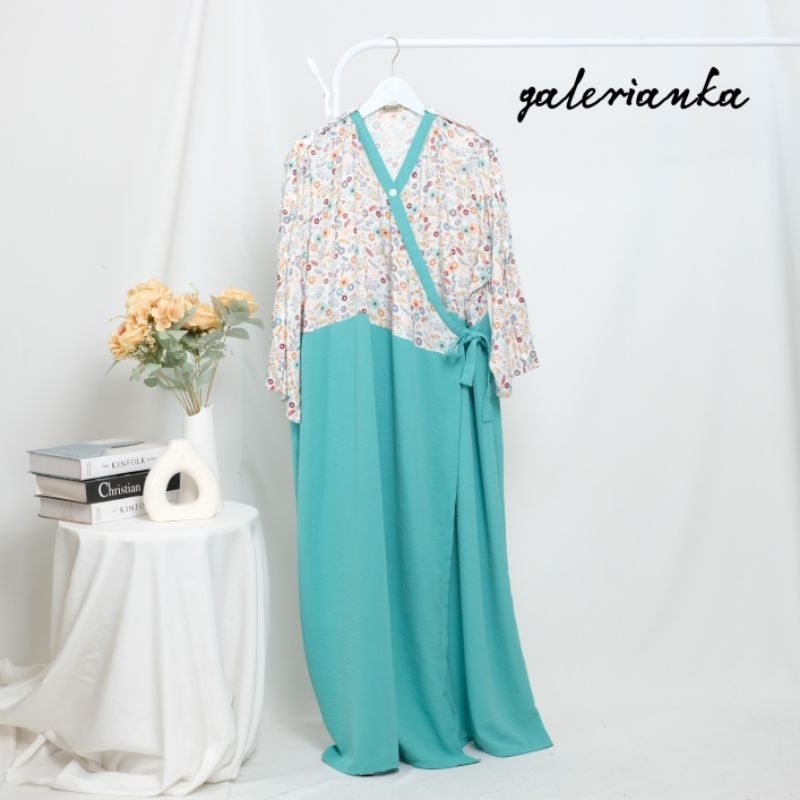 kimono baju melahirkan dan infus friendly lengan panjang