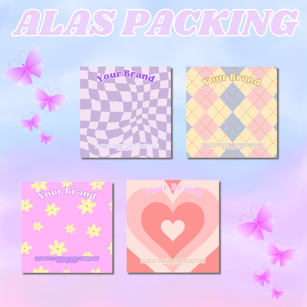 

ALAS PACKAGING II ALAS PACKING LUCU UNTUK AKSESORIS DLL [free plastik opp] ‼️ BACA DESKRIPSI ‼️