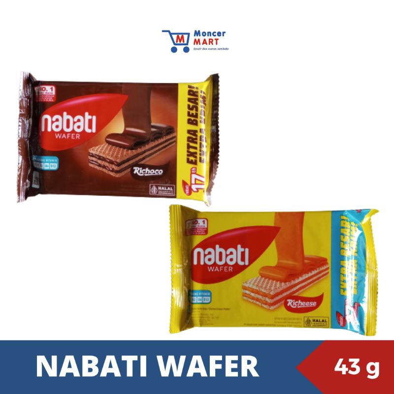 

Nabati Wafer 43 g | Richeese | Richoco EKSTRA BESAR EKSTRA KRIM