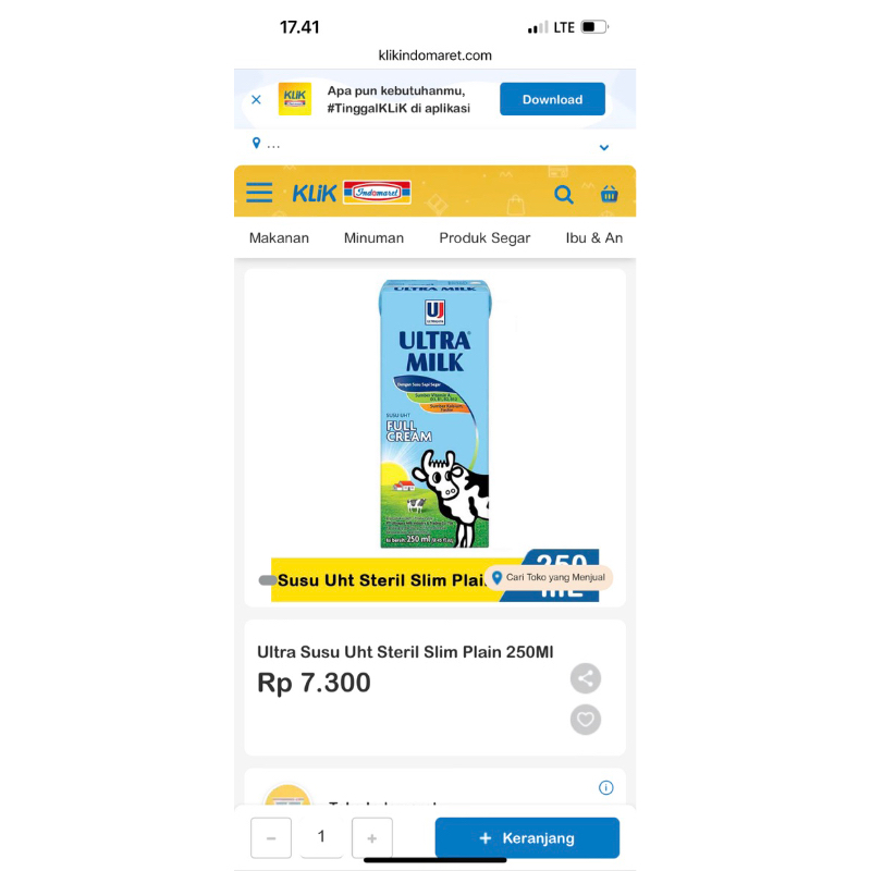 

ultramilk fullcream 250ml