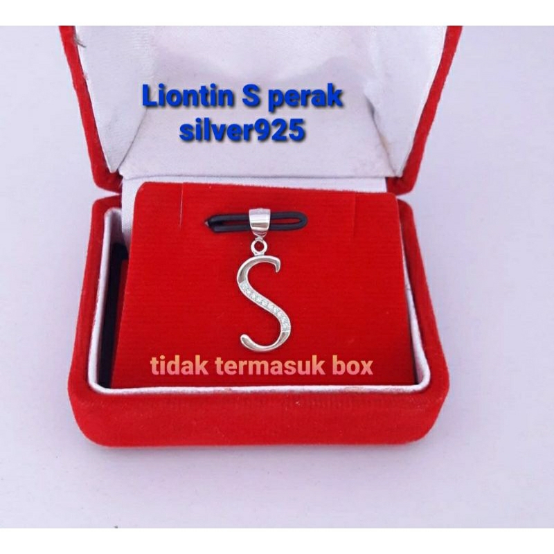 Liontin huruf S perak silver 925 liontin dewasa