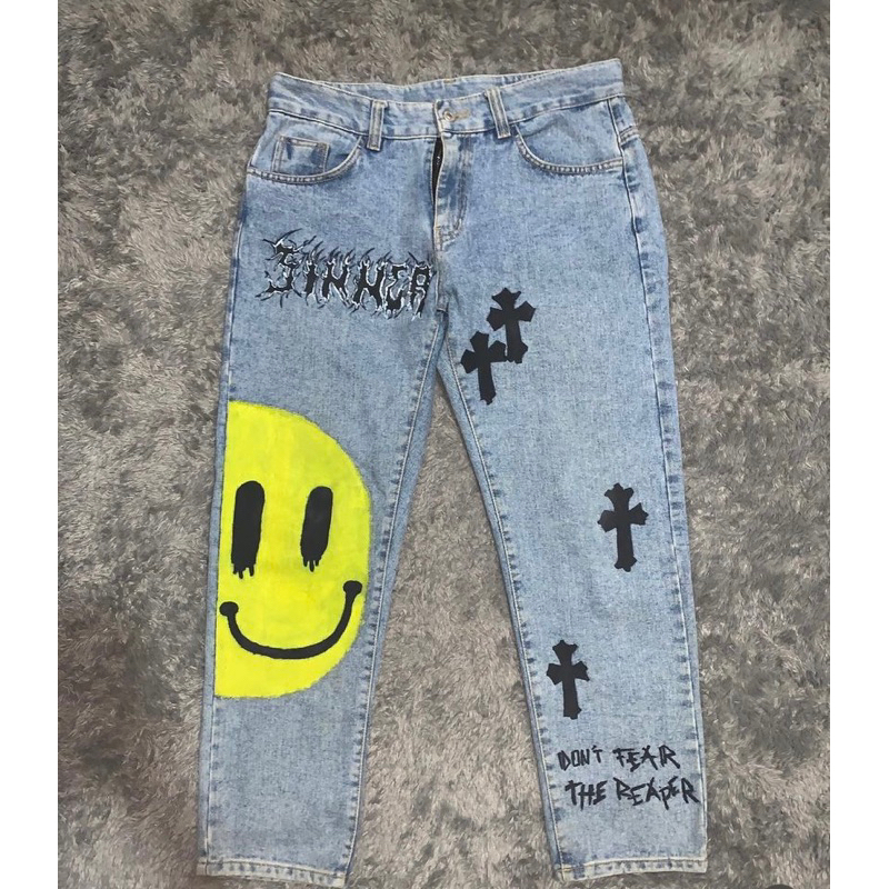 jeans costum drew justin bieber x chromeheart